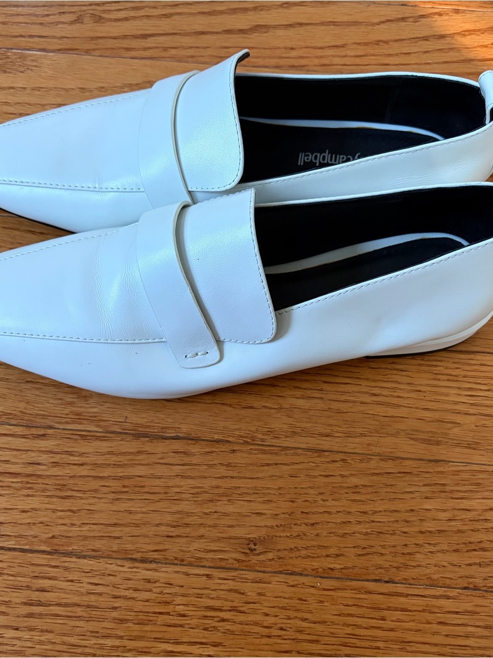 Jeffrey Campbell White Leather Penny Loafers size 8